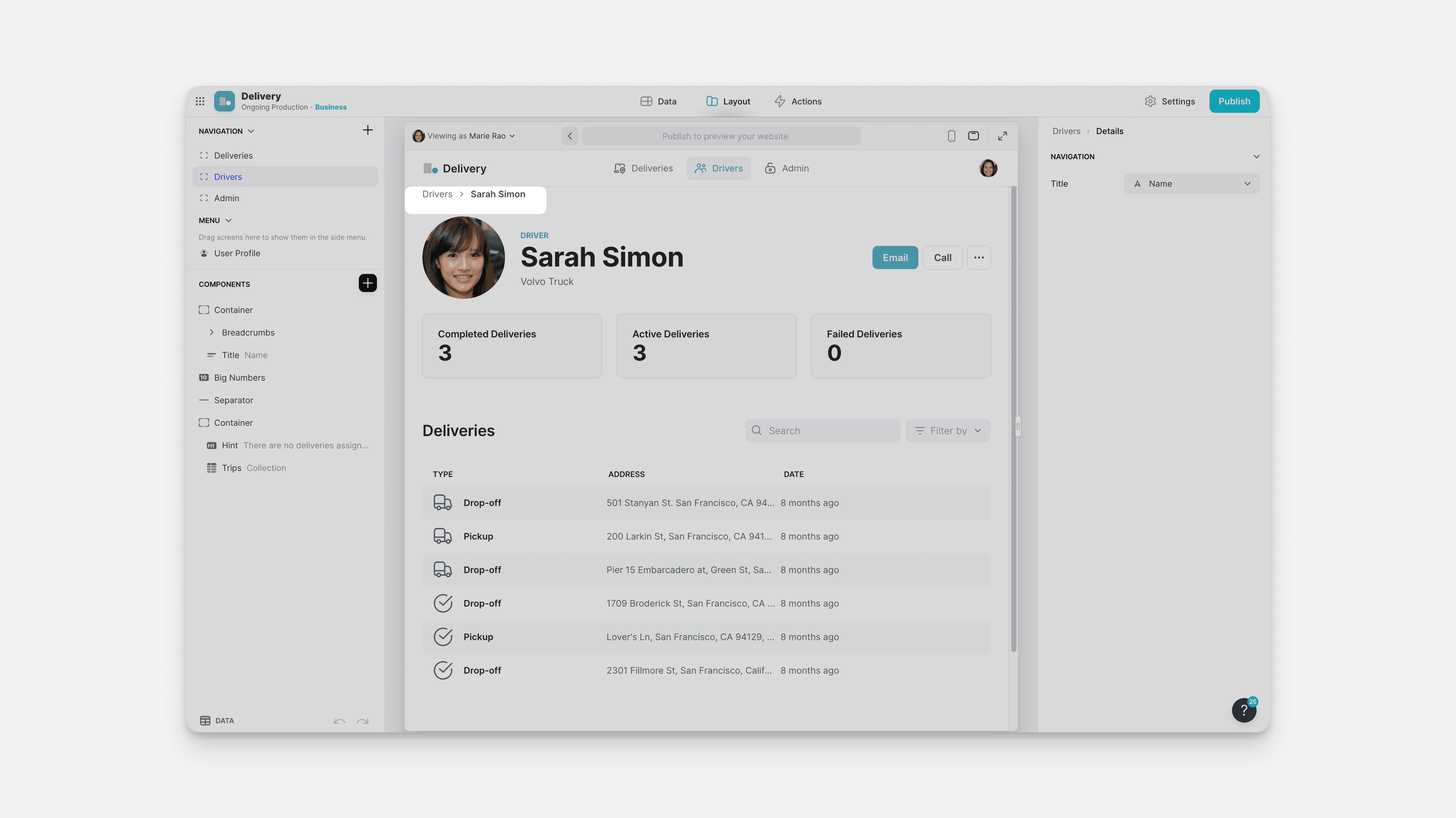 Use case of the Breadcrumn Component