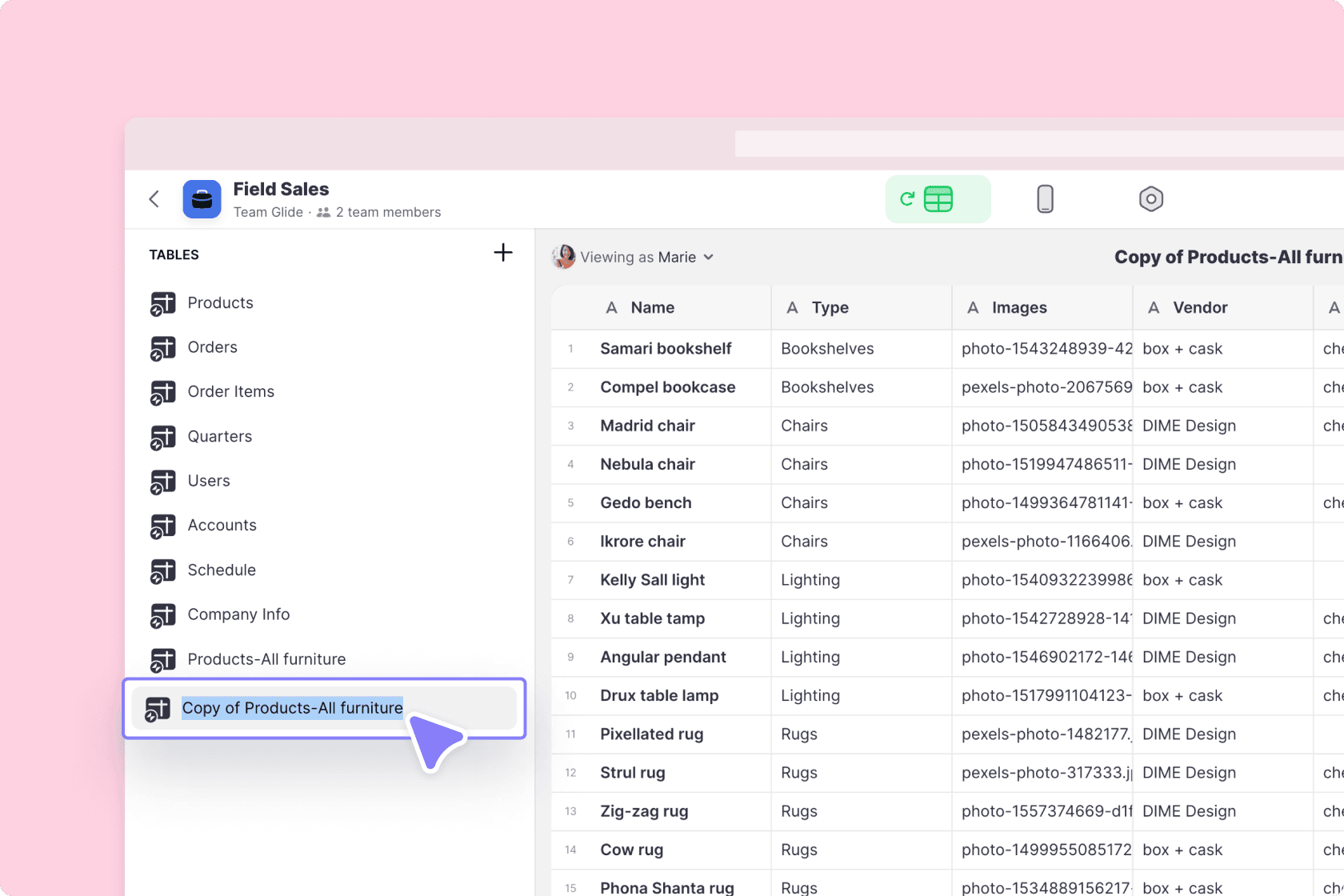 Glide creates a copy