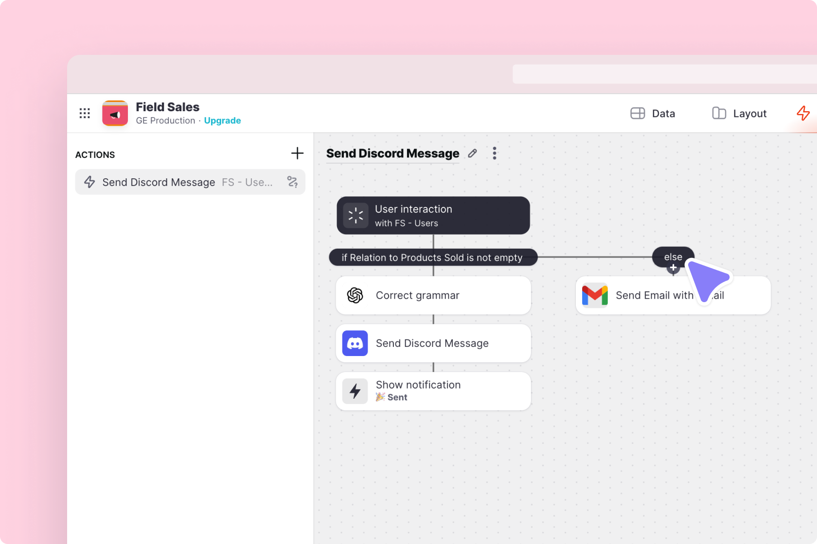 Creating an Alternative Action