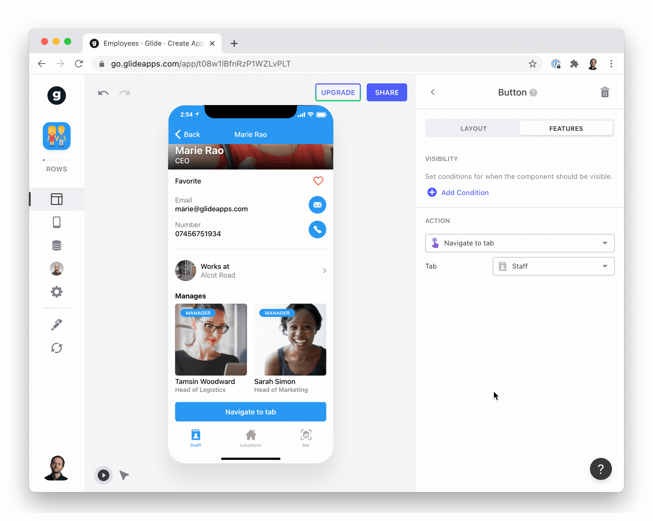 This action takes users straight to the 'Me' tab