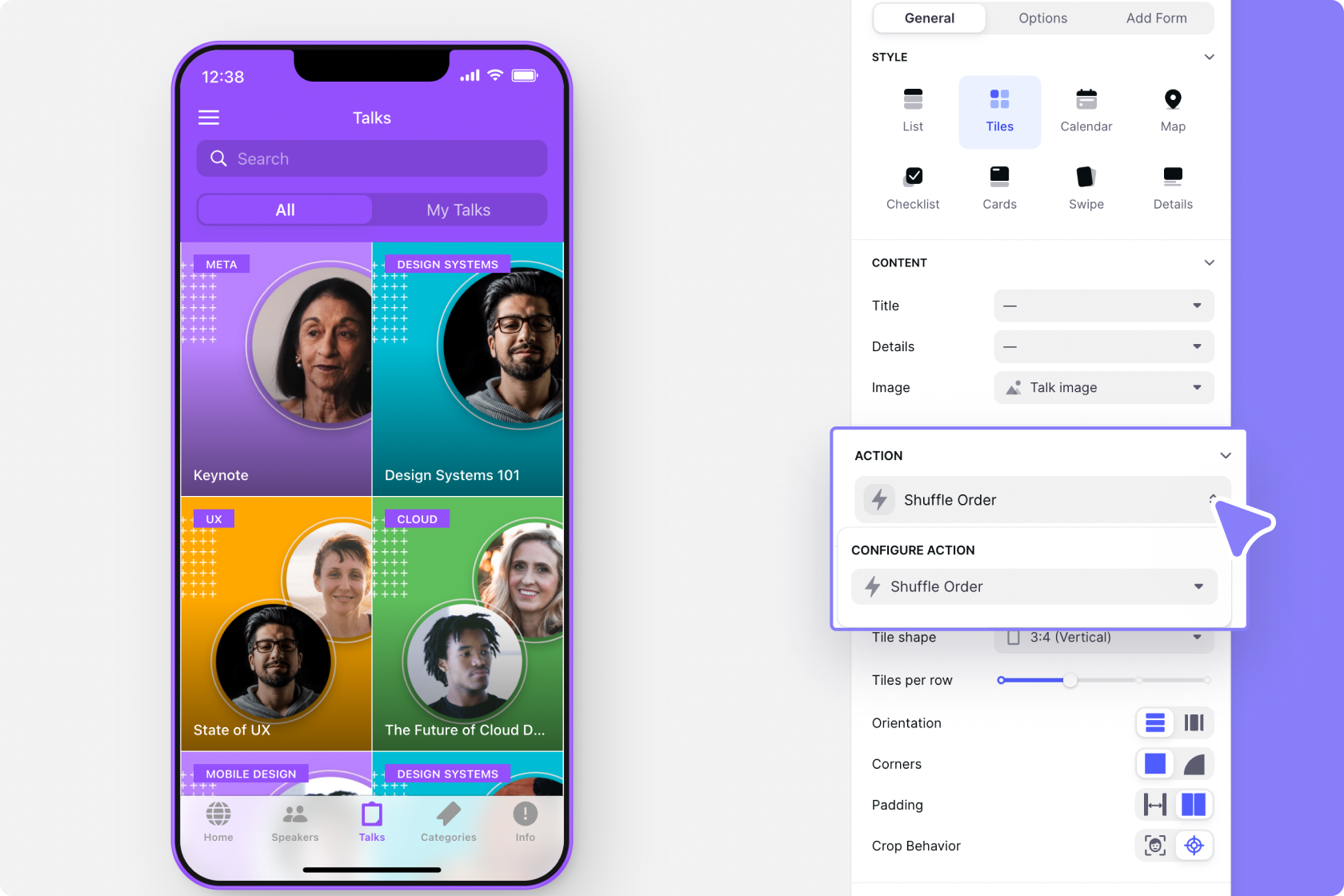 Configuring Reshuffle Action