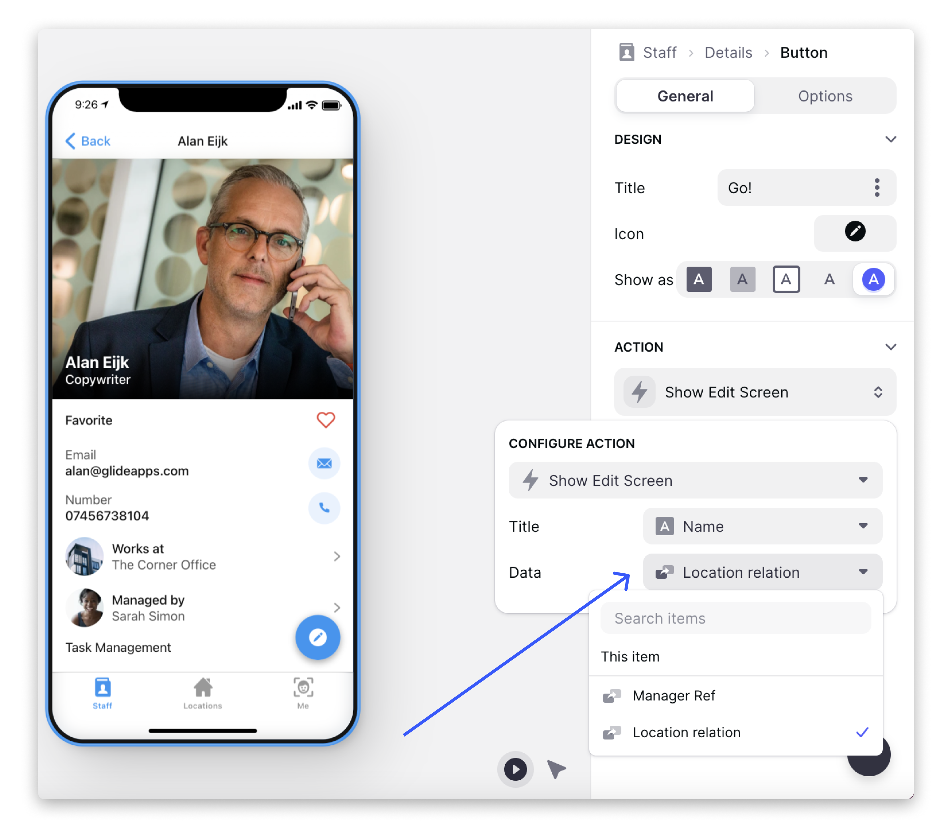Show Edit Screen configuration