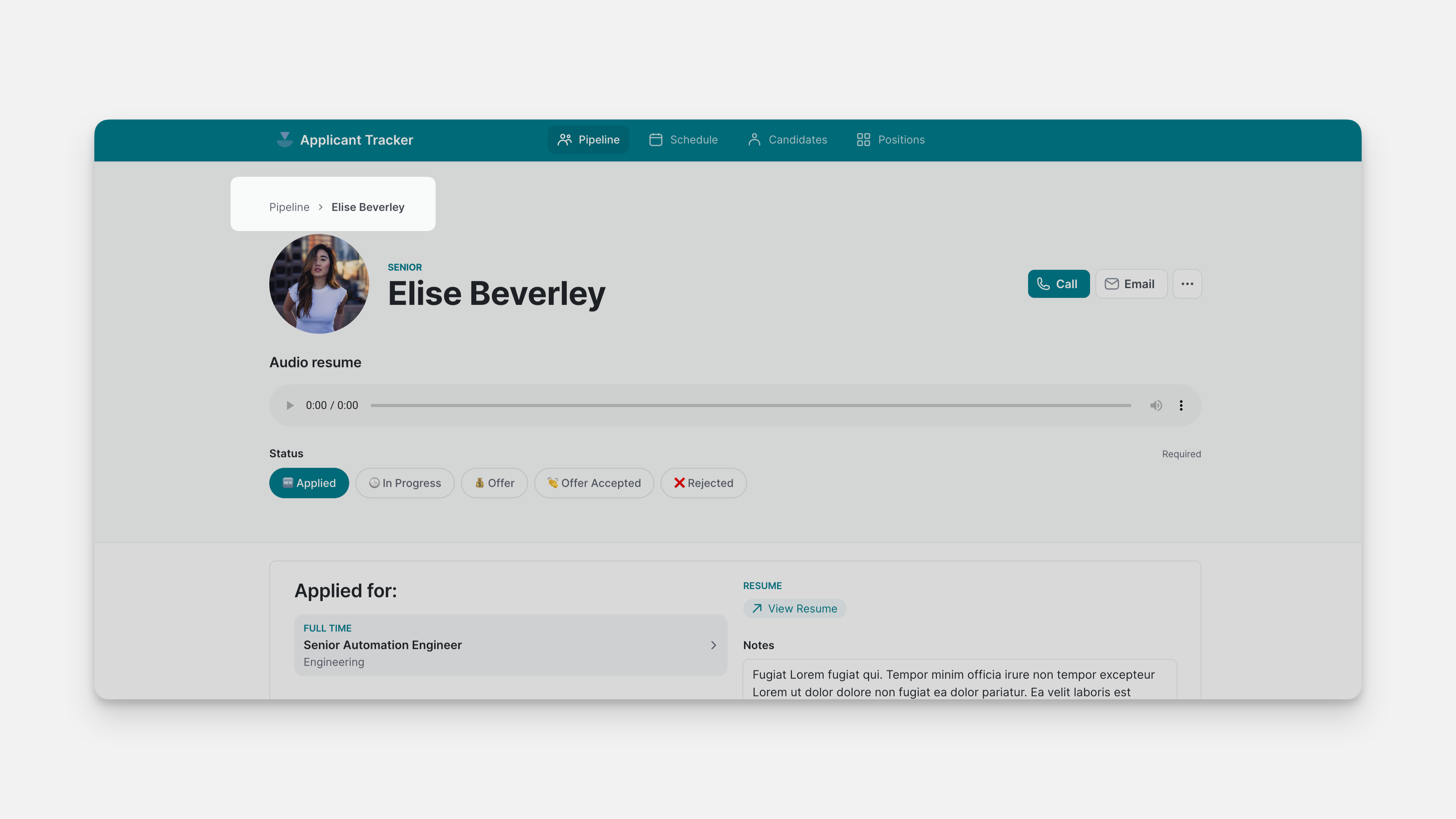 Example of navigating to the same page from different tabs