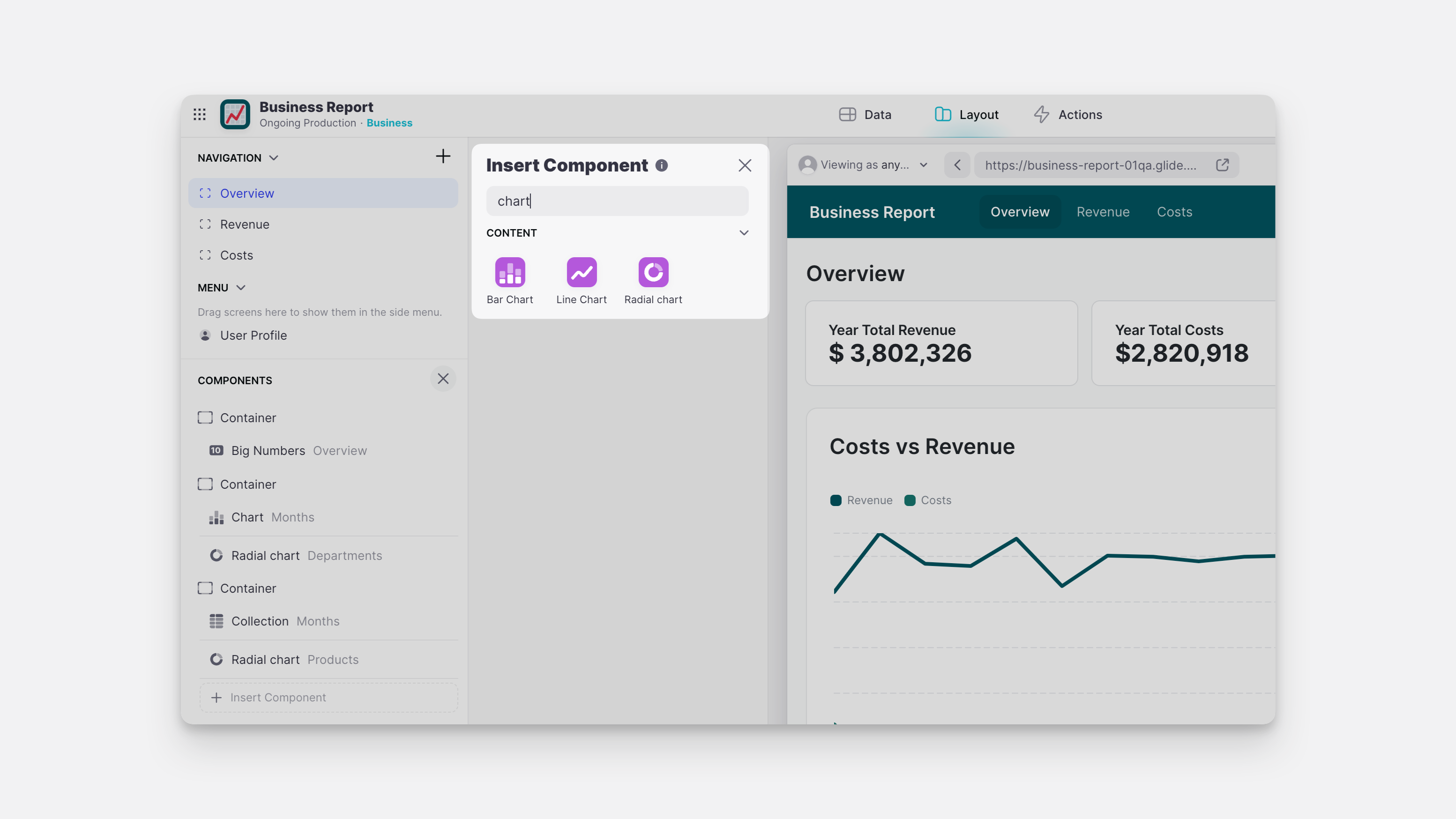 Adding the Chart component