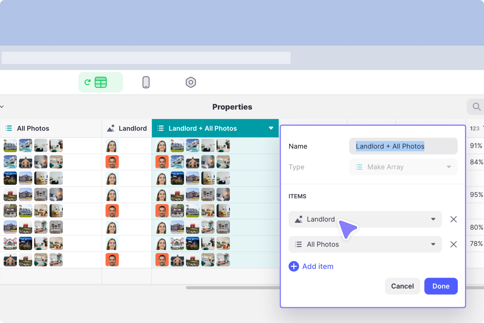 Adding an item at the start of an array