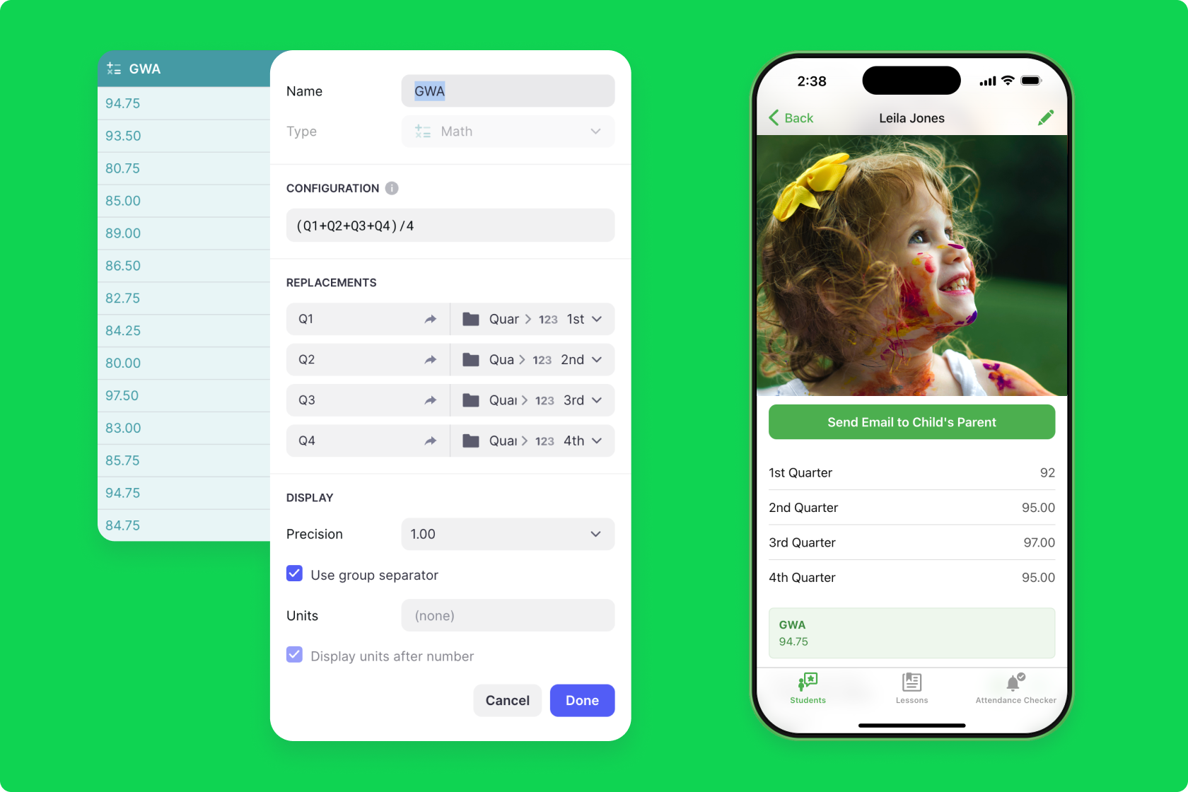 Use case for a math column