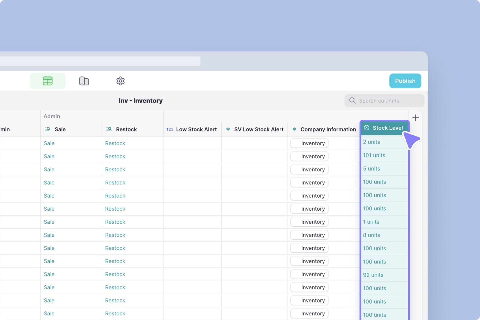 Example for a Rollup Column