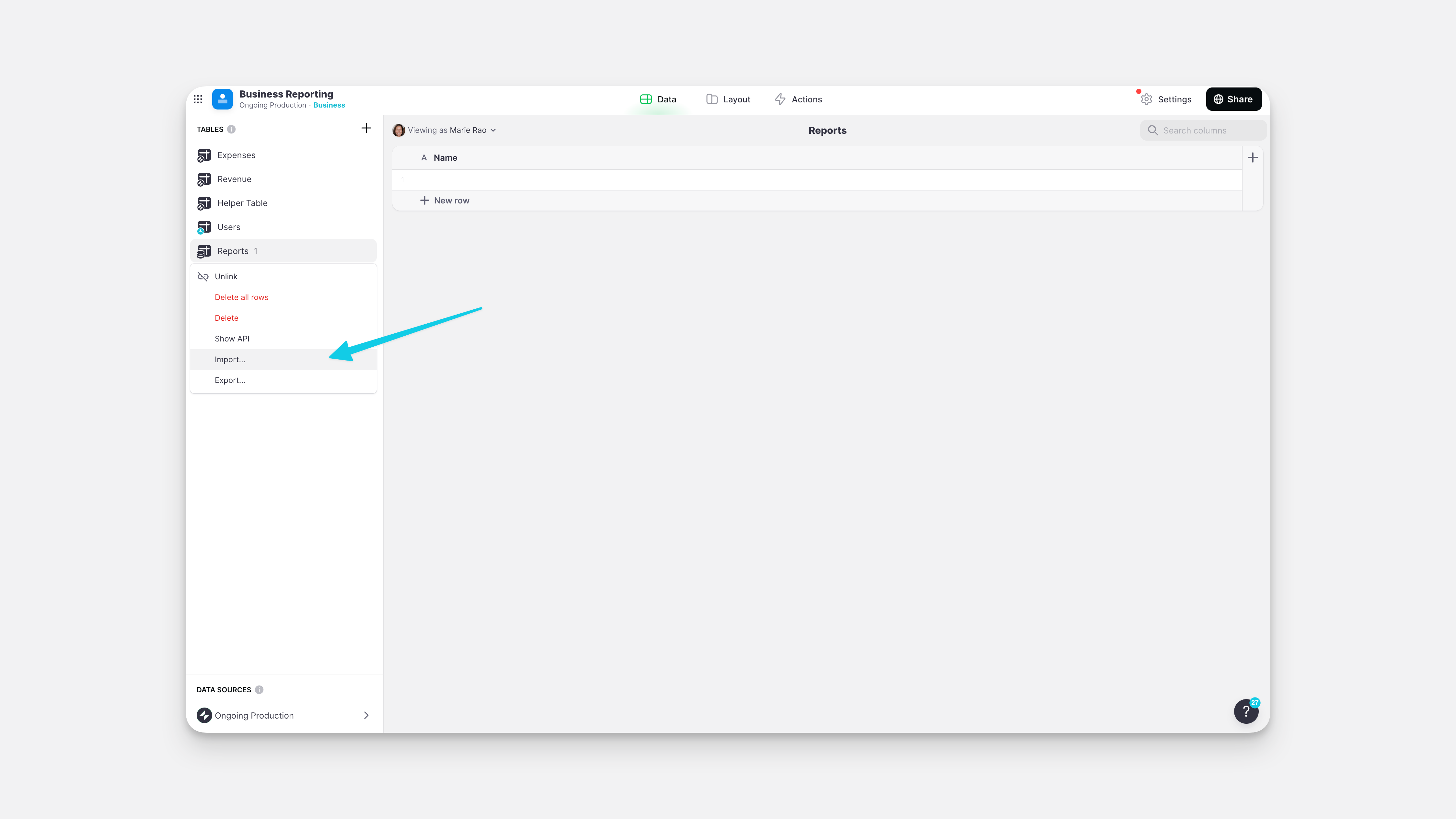 Importing data to Big Table