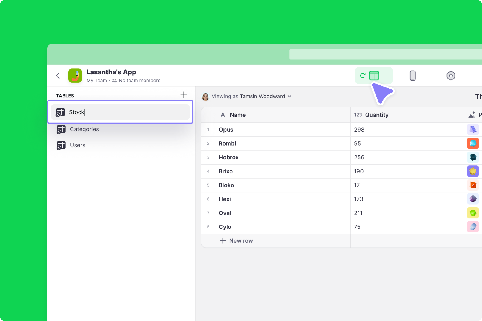 Change the name of a table