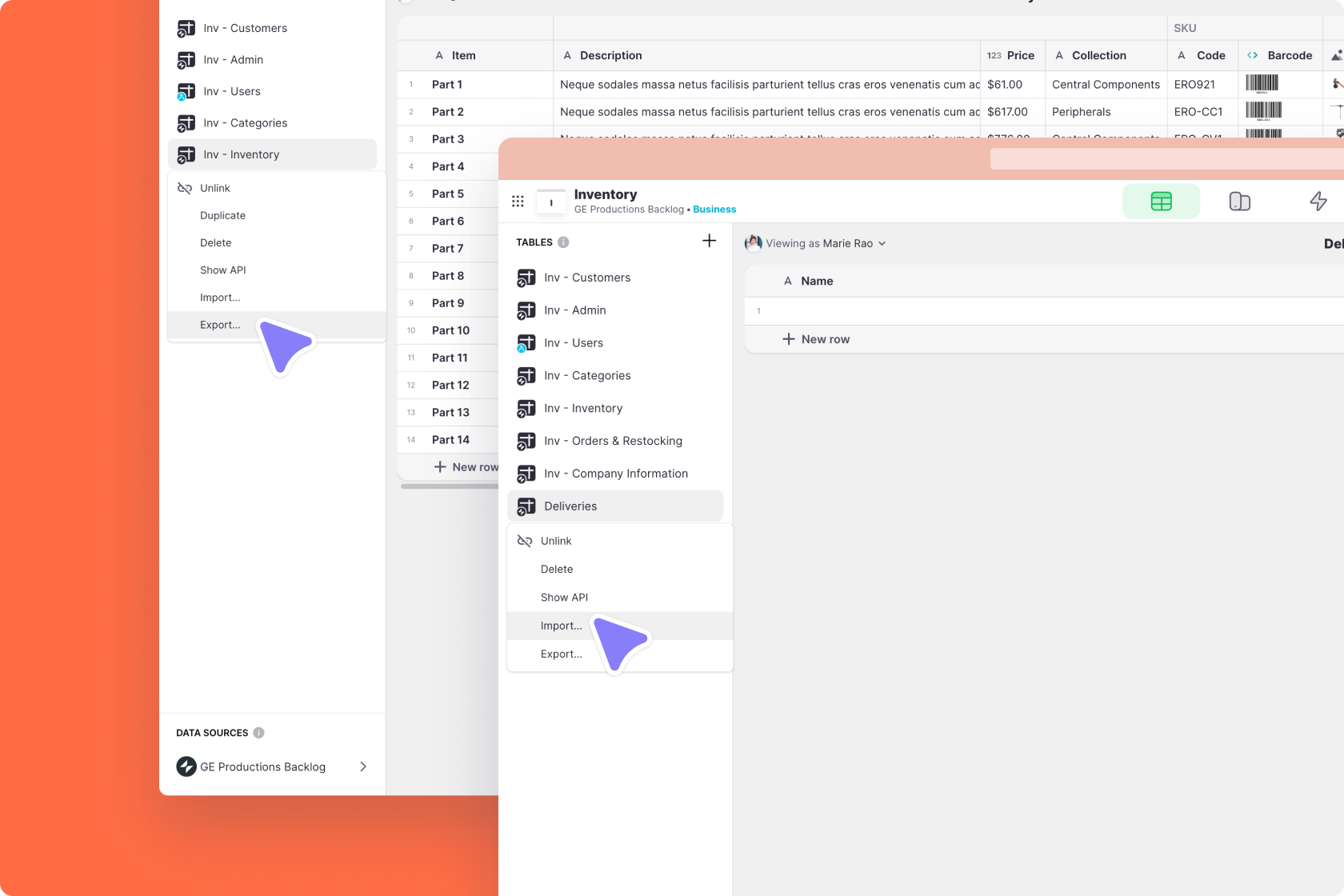 Importing exisiting data and exporting to Bigtables