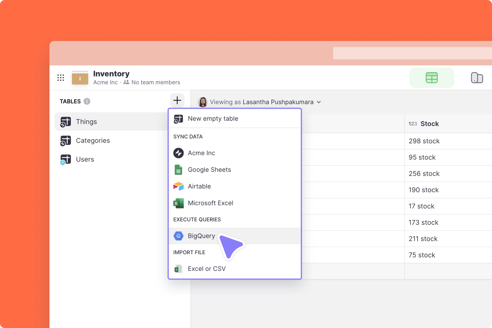 Adding BigQuery to a project