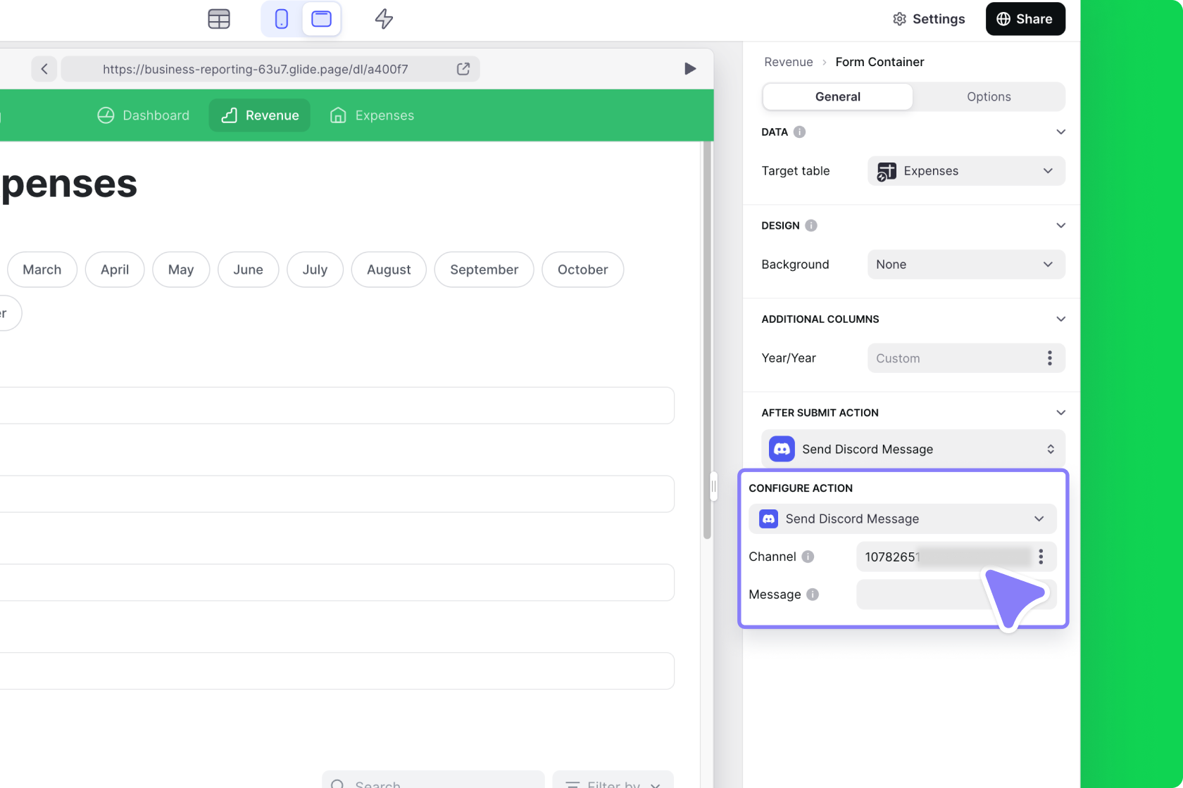 Adding the channel ID