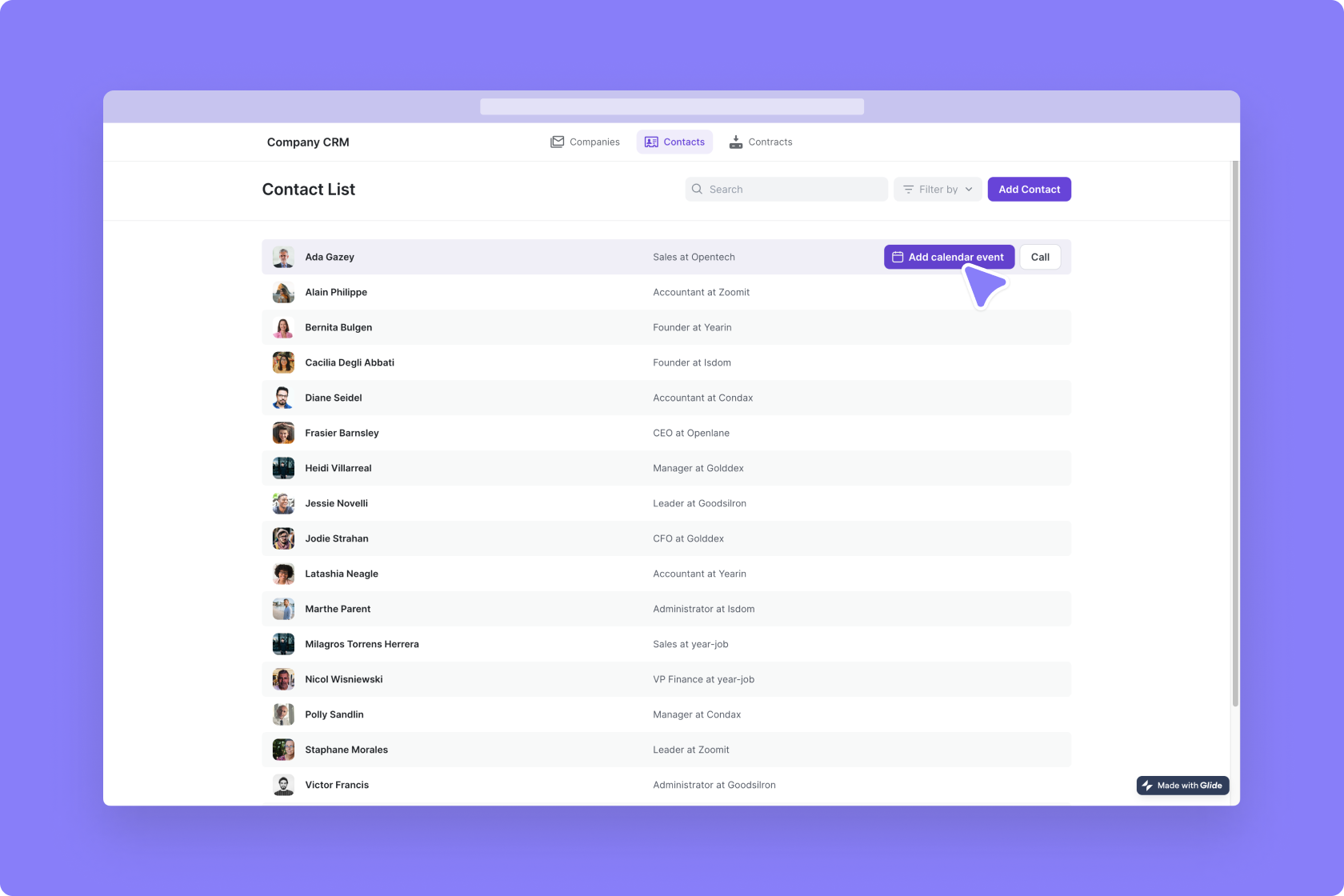 Use case for a Google calendar Integration
