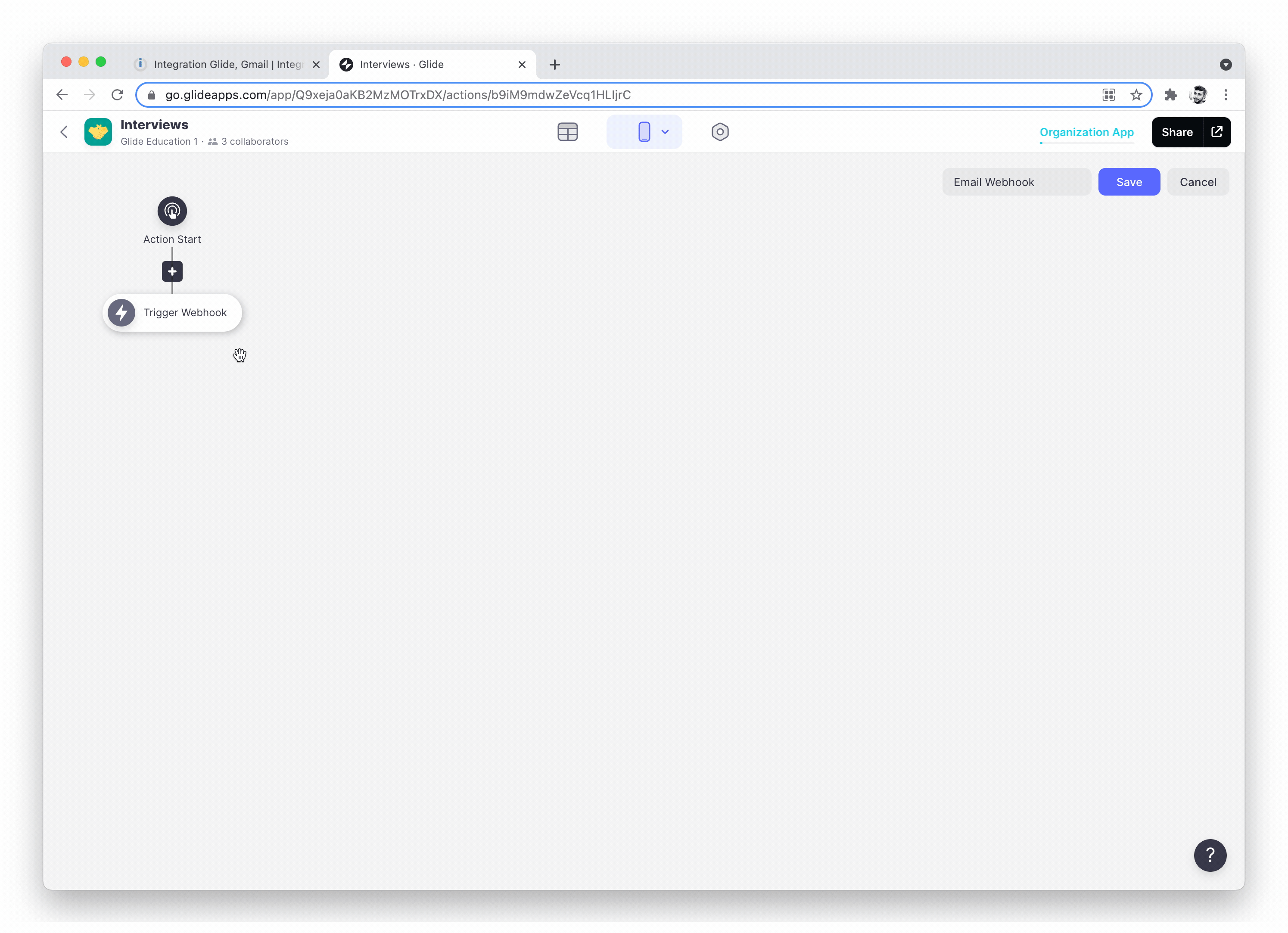 Trigger Webhook settings