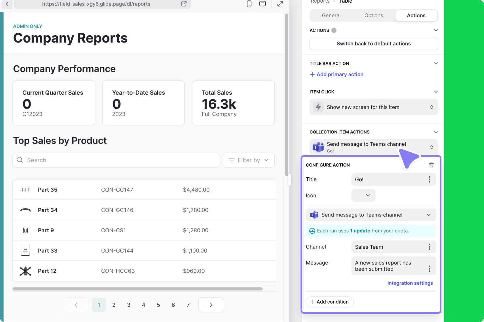Configuring the Microsoft teams Integrations