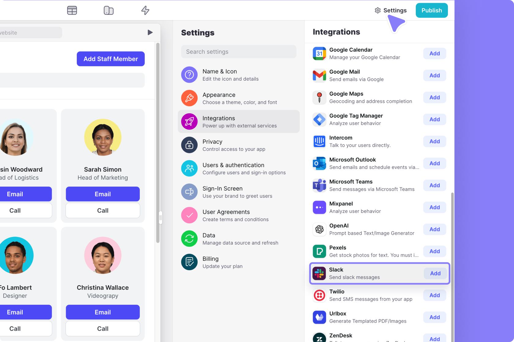 Adding the Slack Integration