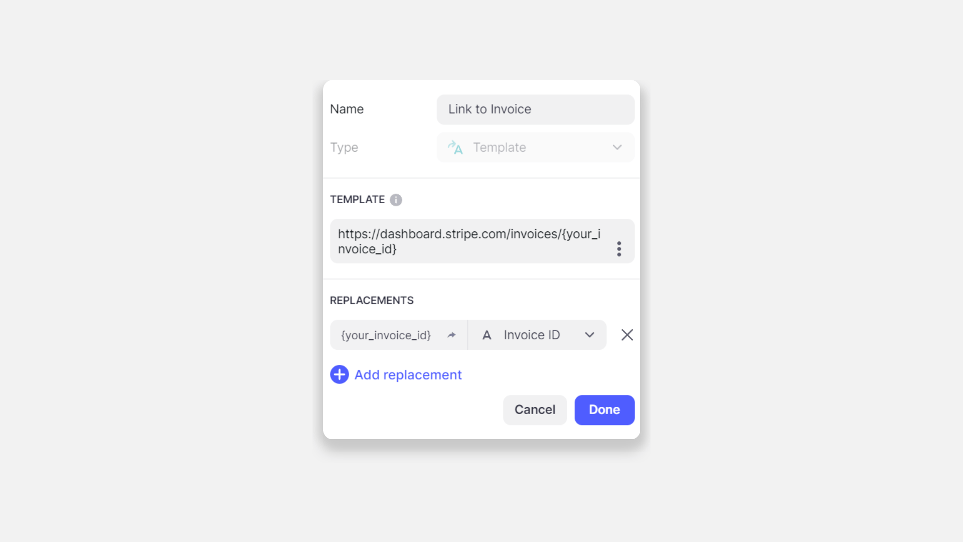 Creating a Template Column to easily view invoices