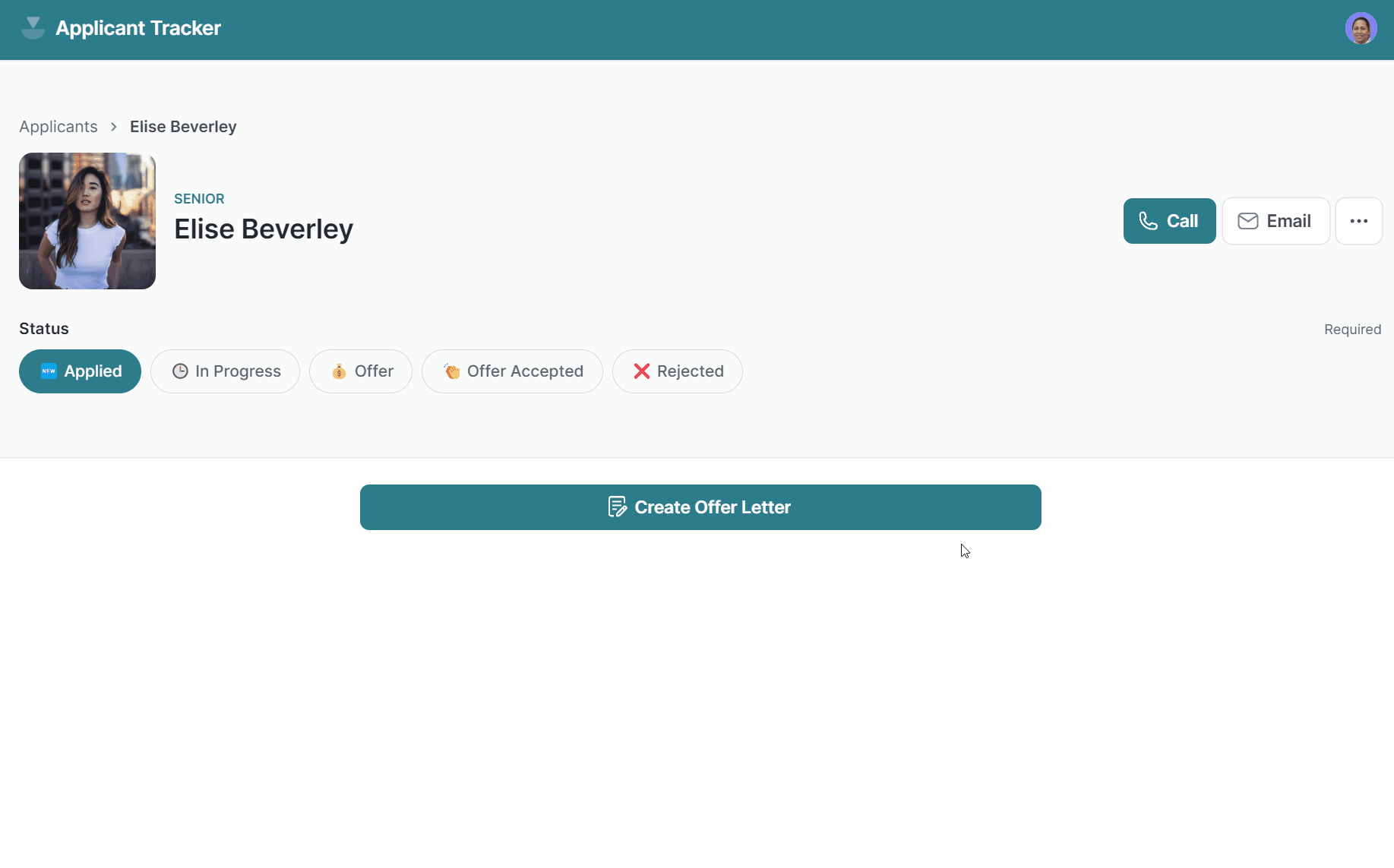 Example of the Generate PDF action.