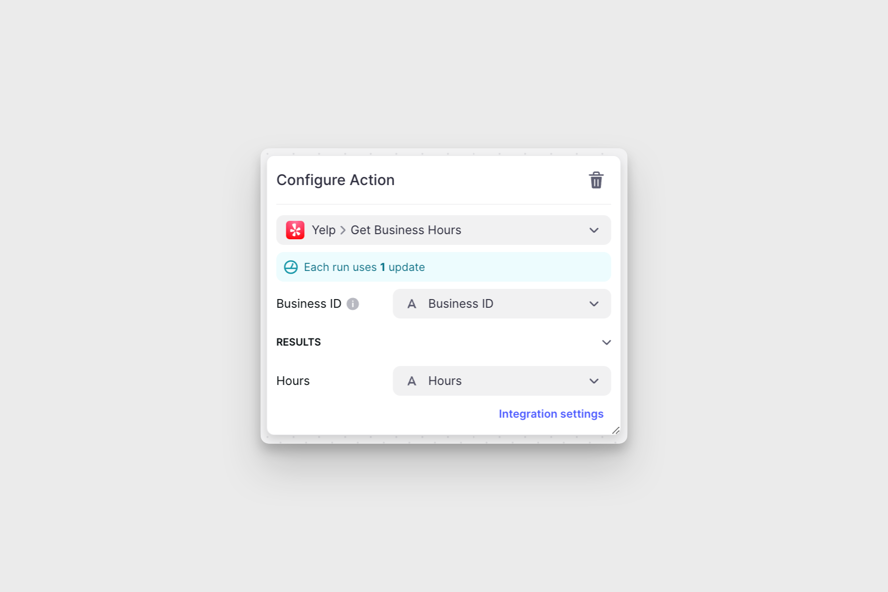 Configuring the Get Business Hours action